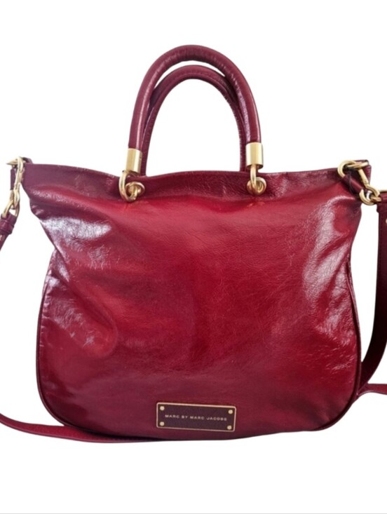 Marc Jacobs Handbags - Marc Jacobs Red Patent Leather Two Way Too Hot To Handle Bag